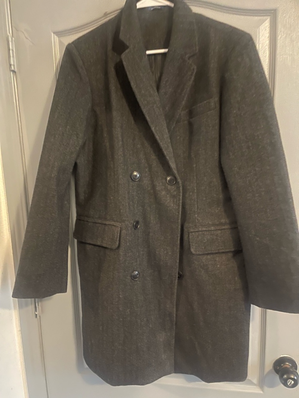 Stafford Charcoal Double-Breasted Pea Coat